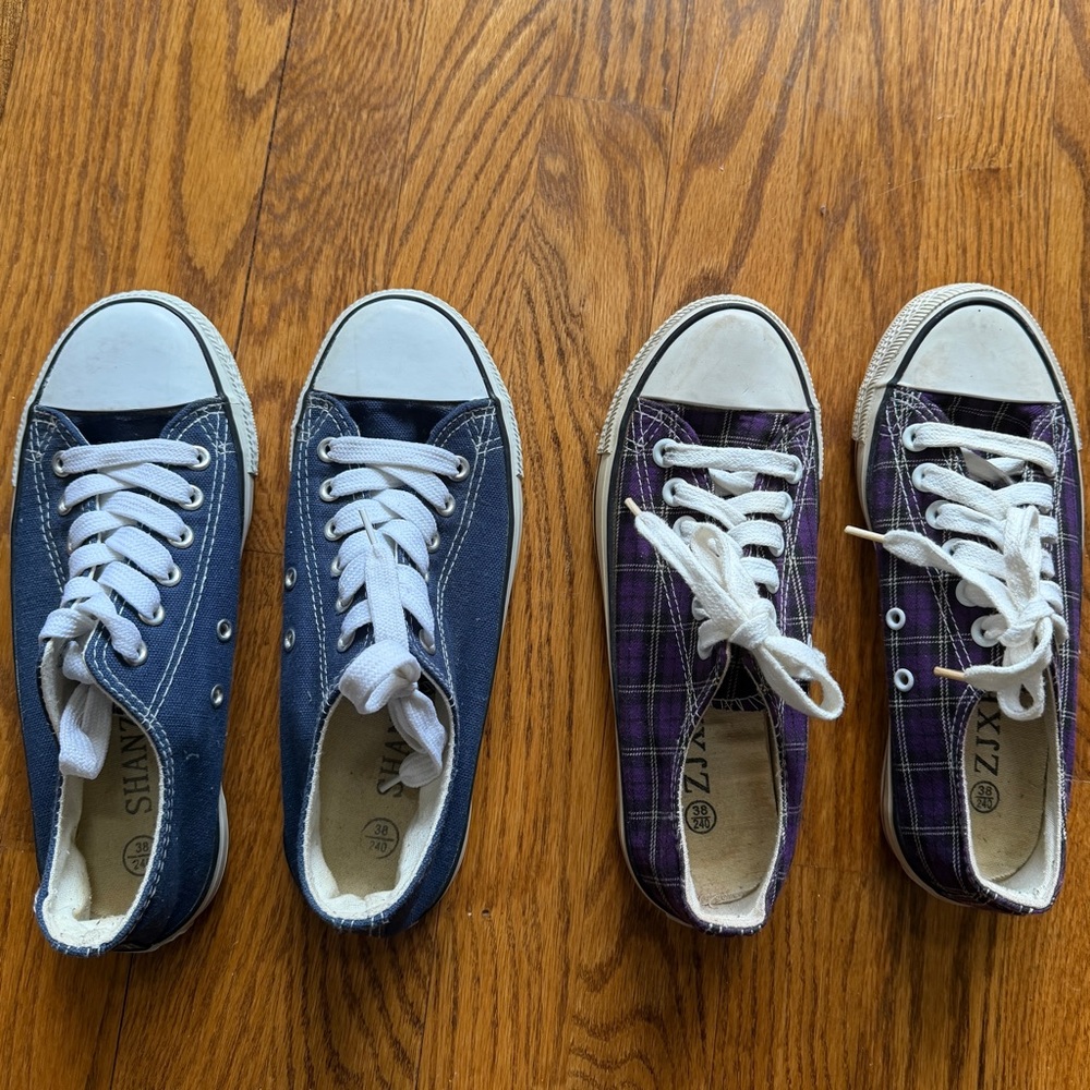 Casual Canvas Sneaker Bundle | Women 7.5 | Excellent Soles | Like New Canvas